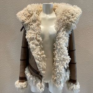 Rag & Bone Shoreditch Shearling Aviator Leather Jacket Size Small